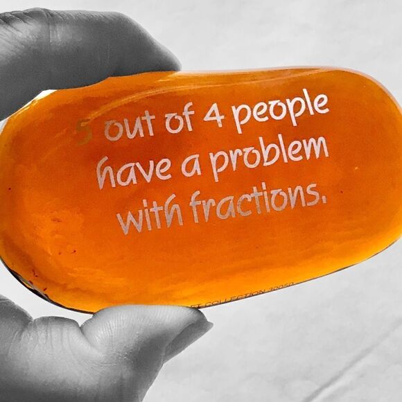 Amusing Comical Mathematical Quote Amber Brown FlatMarble Glass Paperweight - Picture 7 of 14
